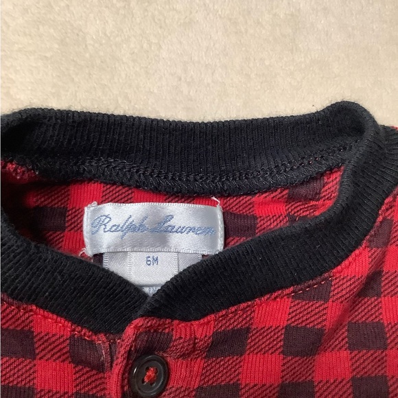Ralph Lauren Buffalo Plaid Shirt 6 Month 6M 🛍️Host Pick 🛍️ - Picture 3 of 4